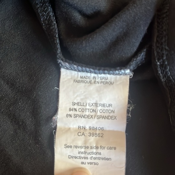 Theory V Neck Black Short Sleeve Stretch Shirt Size SP - Picture 7 of 7